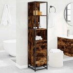 vidaXL Armoire de salle de bain chêne fumé 35x37 5x166 cm