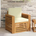 vidaXL Canapé d’extérieur Bois d'acacia massif et polyester Naturel