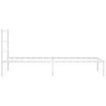 vidaXL Cadre de lit métal avec tête de lit blanc 107x203 cm