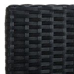 vidaXL Chaise de jardin avec coussin Résine tressée Noir