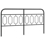 vidaXL Tête de lit métal noir 193 cm