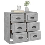 vidaXL Buffet gris béton 70x35 5x67 5 cm bois d'ingénierie