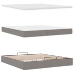 VidaXL Cadre de lit ottoman avec matelas taupe 200x200 cm tissu