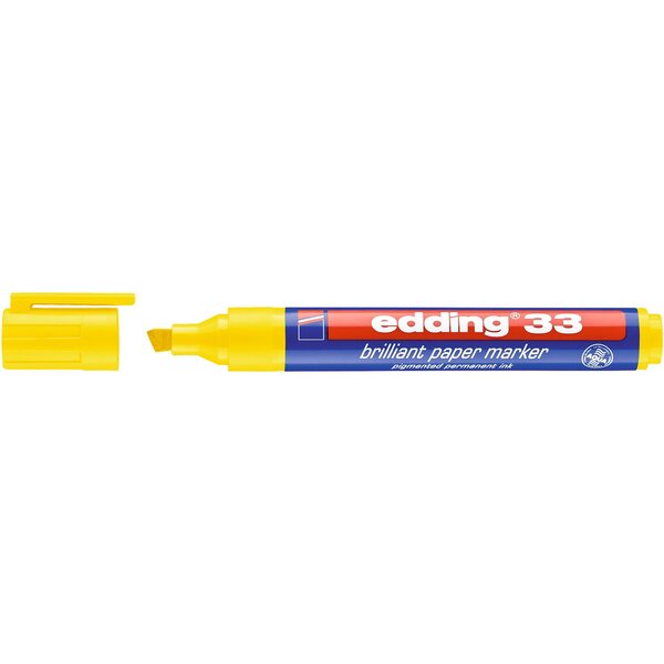 Marqueur papier encre brillante 33 jaune 1-5 mm x 10 EDDING