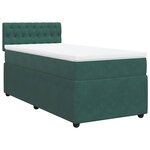vidaXL Sommier à lattes de lit avec matelas Vert foncé 100x200 cm