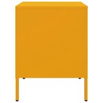 vidaXL Table de chevet jaune moutarde 36x39x50 5 cm acier
