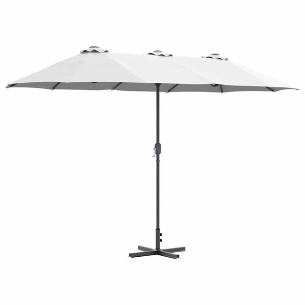 vidaXL Parasol de jardin 370 x 197 x 239 cm Polyester et Aluminium