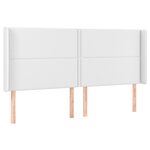 vidaXL Sommier à lattes de lit matelas LED Blanc 160x200 cm Similicuir