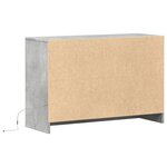vidaXL Meuble TV avec LED gris béton 91x34x61 cm bois d'ingénierie