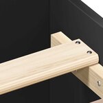 vidaXL Cadre de lit sans matelas noir 100x200 cm bois d'ingénierie