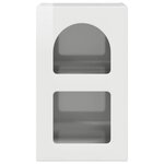 vidaXL Table de chevet Blanc brillant 29 5 x 35 x 50 cm