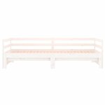 vidaXL Lit coulissant Blanc 2x(90x190) cm Bois de pin massif