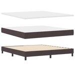 vidaXL lit box spring avec matelas et LED marron foncé 180x200 cm en tissu
