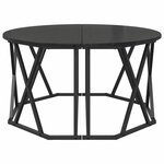 vidaXL Table basse Chêne noir 80 x 80 x 42 cm