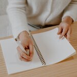 Carnet spirales et lignes - Les hirondelles sur le fil - Blanc