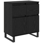 vidaXL Buffet Chêne noir 60 x 35 x 70 cm Bois d'ingénierie et fer