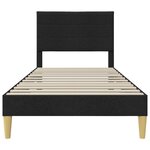 vidaXL Cadre de lit avec tête de lit Noir 90 x 190 cm Tissu