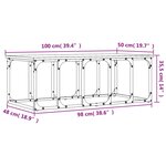 vidaXL Table basse chêne sonoma 100x50x35 5 cm bois d'ingénierie