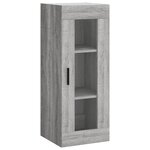 vidaXL Buffet haut Sonoma gris 34 5x34x180 cm Bois d'ingénierie