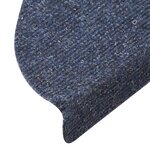 vidaXL Tapis d'escalier autocollants 10 pièces 56 x 17 x 3 cm Bleu Demi-rond