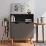 vidaXL Buffet gris 60x30x72 cm bois d'ingénierie