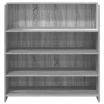 vidaXL Bureau de réception sonoma gris 100x50x103 5 cm bois ingénierie