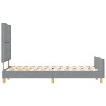 vidaXL Cadre de lit avec tête de lit Gris clair 120 x 190 cm tissu