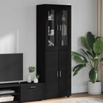 vidaXL Haut Armoire FLORIN Noir 60 x 35 x 182 cm Bois d'ingénierie