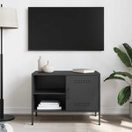 vidaXL Meuble TV noir 68x39x50 5 cm acier