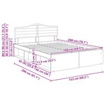 vidaXL Cadre de lit Chêne Sonoma 150 x 200 cm Bois de pin massif