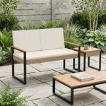 vidaXL Banc extérieur 2 -Seater 107 x 61 x 80 cm polyrotin