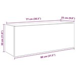vidaXL Armoire murale de bain gris béton 80x25x30 cm bois d'ingénierie