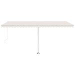 vidaXL Auvent manuel rétractable sur pied 500x350 cm Crème