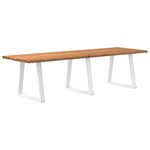 vidaXL Table à manger marron clair bois de chêne massif rectangulaire