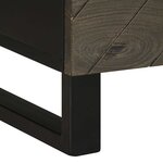 vidaXL Table de chevet noir 40x33x46 cm bois de manguier solide