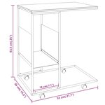 vidaXL Table d'appoint avec roues blanc 55x36x63 5cm bois d'ingénierie