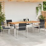 vidaXL Ensemble de salle à manger pour jardin 7 Pièces