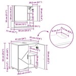 vidaXL Ensemble de mobilier de salle de bain 4 Pièces Chêne marron