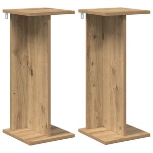 vidaXL Support de Plante 2 Pièces Chêne Artisanal 25 x 25 5 x 60 5 cm