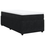 vidaXL Sommier à lattes de lit et matelas Noir 80x200 cm Velours