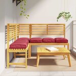 vidaXL Coussins de palette pour siège  6 pièces  rouge vin  40 x 40 x 8 cm  en tissu Oxford.