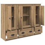 vidaXL Haut Armoire 3 Pièces Chêne artisanal Bois d'ingénierie