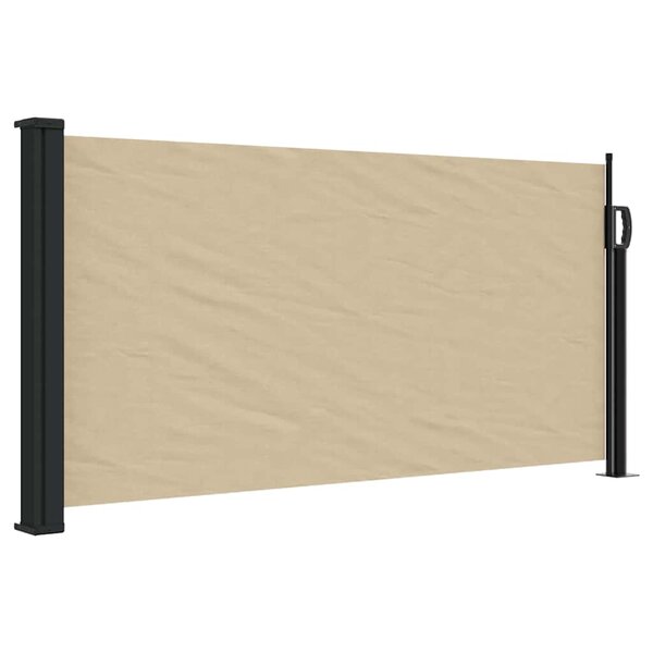 vidaXL Auvent latéral rétractable beige 100x500 cm