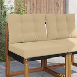 vidaXL Coussin de canapé d'extérieur 2 Pièces Beige Polyester