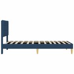 vidaXL Cadre de lit avec tête de lit Bleu 90 x 190 cm Tissu