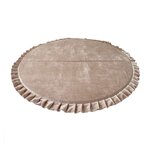 Tapis de jeu pliable velours 105 rond beige