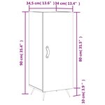 vidaXL Buffet Chêne fumé 34 5x34x90 cm Bois d'ingénierie
