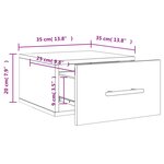 vidaXL Tables de chevet murales 2 Pièces sonoma gris 35x35x20 cm