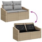 vidaXL Ensemble de salle à manger pour jardin 11 Pièces Beige  Gris clair