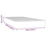 vidaXL Matelas de lit à ressorts ensachés rose 100x220x20 cm velours
